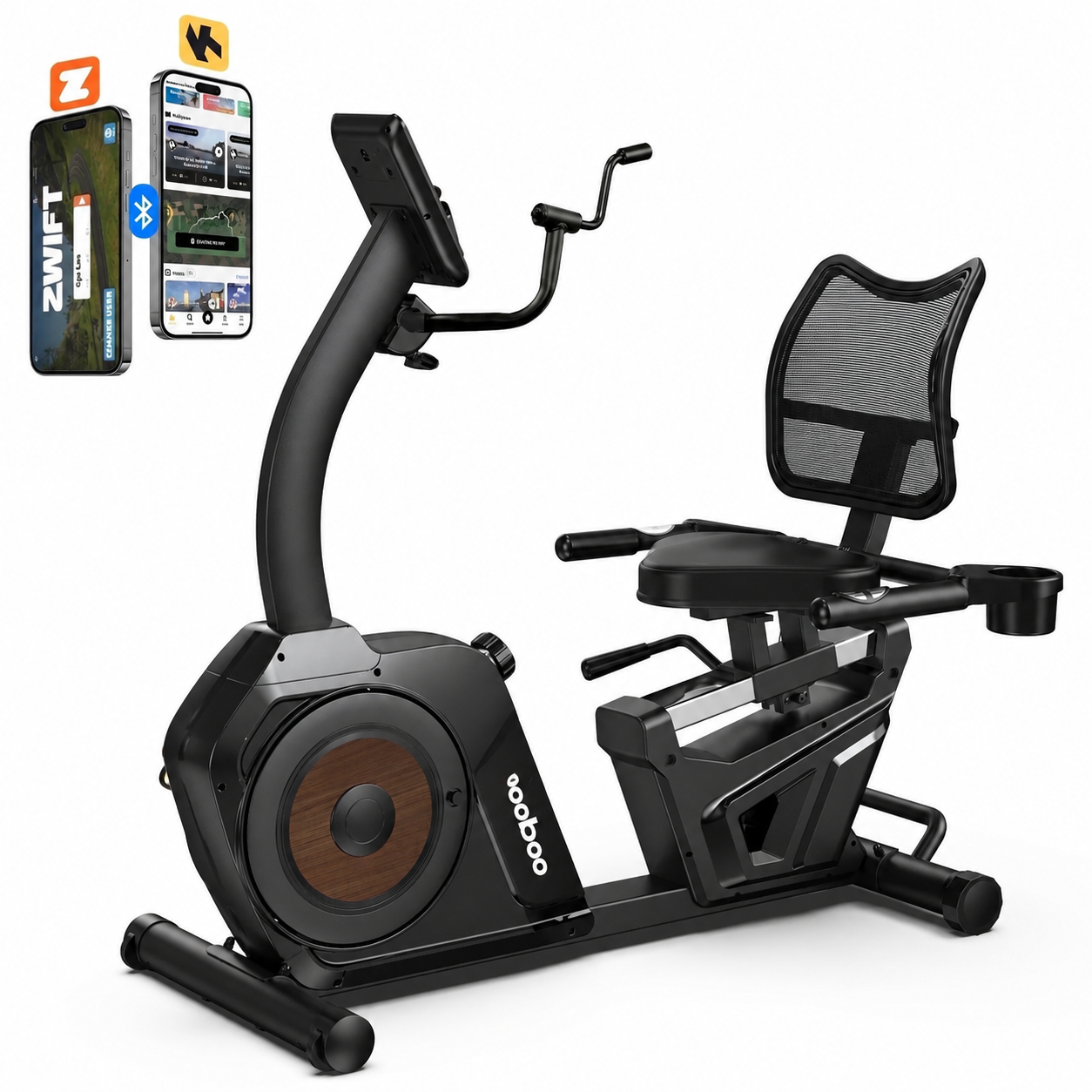 LNOW 400lb Capacity Recumbent Bike: Bluetooth & Arm Exerciser