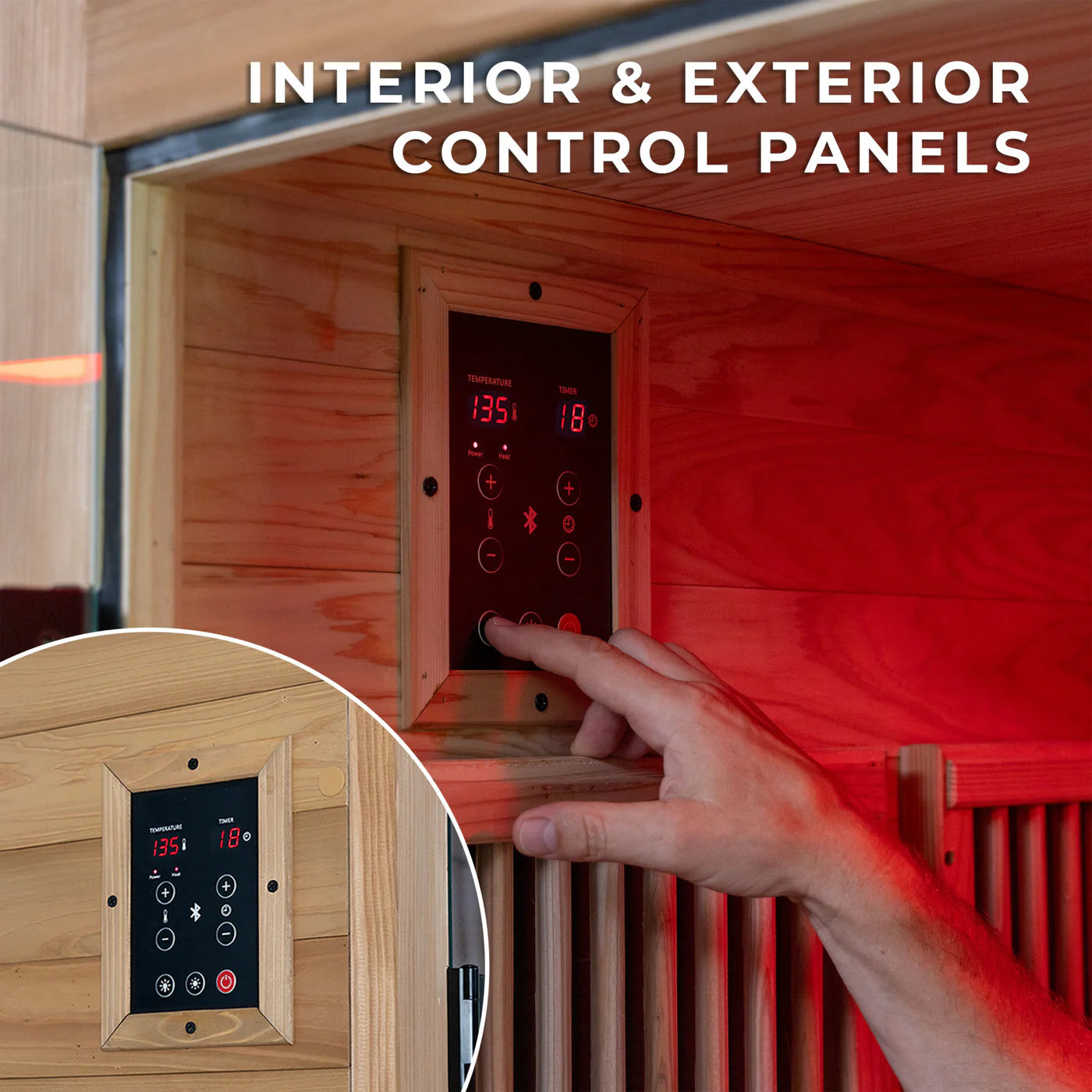 Backyard Discovery Rylan 2-Person Cedar Sauna: Infrared & Red Light Therapy